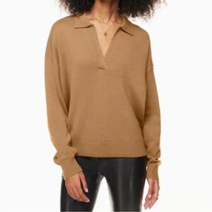 Aritzia Wilfred Clara Merino Wool Polo